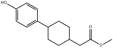 2-(4-(4-羟基苯基)环己基)乙酸甲酯,1245708-05-7,结构式