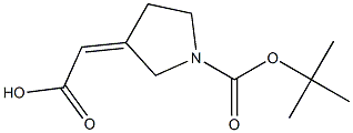 (Z)-2-(1-(tert-butoxycarbonyl)pyrrolidin-3-ylidene)acetic acid Struktur