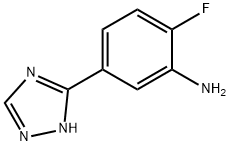2-fluoro-5-(1H-1,2,4-triazol-3-yl)aniline Structure