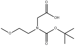 N-Boc-N-(2-methoxyethyl)-glycine 化学構造式
