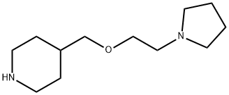 4-((2-(Pyrrolidin-1-Yl)Ethoxy)Methyl)Piperidine Dihydrochloride 化学構造式