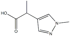 2-(1-methyl-1H-pyrazol-4-yl)propanoic acid 化学構造式