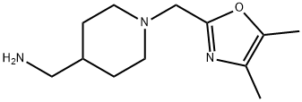 {1-[(dimethyl-1,3-oxazol-2-yl)methyl]piperidin-4-yl}methanamine Structure