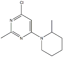 4-chloro-2-methyl-6-(2-methylpiperidin-1-yl)pyrimidine Struktur
