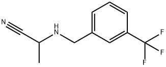 2-({[3-(trifluoromethyl)phenyl]methyl}amino)propanenitrile Structure