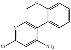 2-Chloro-4-amino-5-(2-methoxyphenyl)pyridine 化学構造式