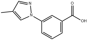 3-(4-甲基-1H-吡唑-1-基)苯甲酸 结构式