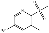 5-methyl-6-(methylsulfonyl)pyridin-3-amine Structure