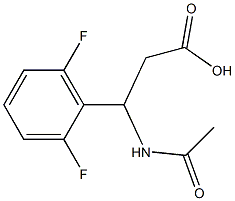 3-(2,6-difluorophenyl)-3-acetamidopropanoic acid,1251923-30-4,结构式