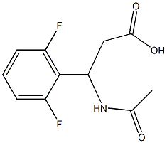 3-乙酰胺基-3-(2,6-二氟苯基)丙酸 结构式