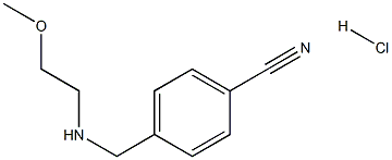 4-{[(2-甲氧基乙基)氨基]甲基}苯甲腈盐酸 结构式