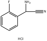 2-amino-2-(2-fluorophenyl)acetonitrile hydrochloride 化学構造式