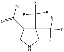 4,4-双(三氟甲基)吡咯烷-3-羧酸 结构式