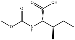 (2S,3R)-2-(methoxycarbonylamino)-3-methylpentanoic acid 化学構造式