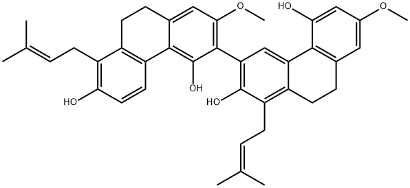 盘龙参二聚菲酚, 125263-69-6, 结构式