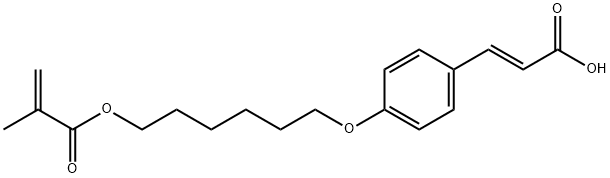 4-((6-(methacroyloxy)hexyl)oxy)cinnamic acid 化学構造式