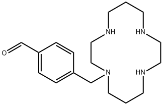 4-((1,4,8,11-tetraazacyclotetradecan-1-yl)methyl)benzaldehyde trihydrochloride 化学構造式