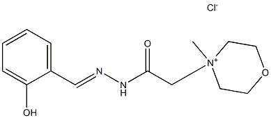 4-({N'-[(2-hydroxyphenyl)methylidene]hydrazinecarbonyl}methyl)-4-methylmorpholin-4-ium chloride Structure