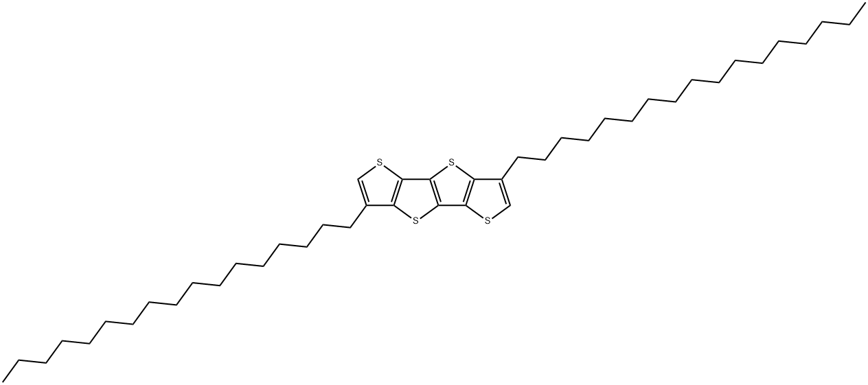 3,7-双十七烷基噻吩并[3,2-B]噻吩并[2',3':4,5]噻吩并[2,3-D]噻吩,1256362-06-7,结构式