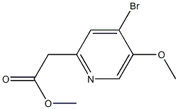 4-溴-5-甲氧基吡啶-2-乙酸甲酯, 1256792-29-6, 结构式