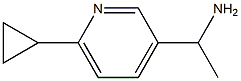 1-(6-Cyclopropylpyridin-3-yl)ethanamine, 1256821-07-4, 结构式