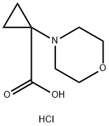 1-(morpholin-4-yl)cyclopropane-1-carboxylic acid hydrochloride Structure