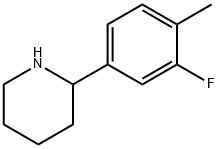 2-(3-FLUORO-4-METHYLPHENYL)PIPERIDINE, 1257300-00-7, 结构式
