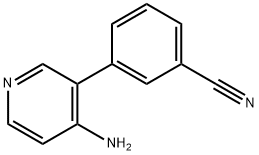 3-(4-AMINOPYRIDIN-3-YL)BENZONITRILE 结构式