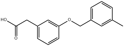 2-{3-[(3-甲基苯基)甲氧基]苯基}乙酸,1258649-85-2,结构式