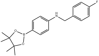 4-氟苄氨基苯硼酸频哪醇酯, 1259285-60-3, 结构式