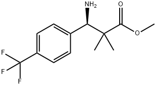 METHYL (3R)-3-AMINO-2,2-DIMETHYL-3-[4-(TRIFLUOROMETHYL)PHENYL]PROPANOATE 结构式
