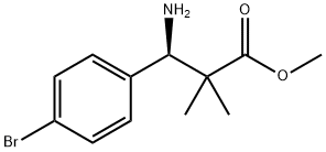 METHYL (3R)-3-AMINO-3-(4-BROMOPHENYL)-2,2-DIMETHYLPROPANOATE 化学構造式