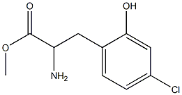 METHYL 2-AMINO-3-(4-CHLORO-2-HYDROXYPHENYL)PROPANOATE,1260004-89-4,结构式