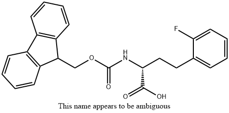 N-Fmoc-2-fluoro-D-homophenylalanine 化学構造式