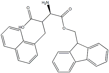 Fmoc-(R)-3-amino-2-(naphthalen-1-ylmethyl)propanoicacid Struktur