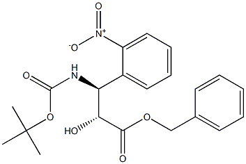 tert-butyl (1S,2R)-2-((benzyloxy)carbonyl)-2-hydroxy-1-(2-nitrophenyl)ethylcarbamate Struktur