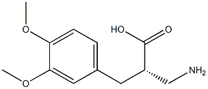 (S)-3-amino-2-(3,4-dimethoxybenzyl)propanoicacid Struktur