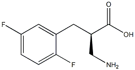(R)-3-amino-2-(2,5-difluorobenzyl)propanoicacid Structure