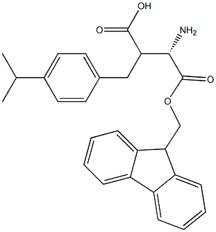 Fmoc-(S)-3-amino-2-(4-isopropylbenzyl)propanoicacid 化学構造式