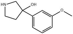 3-(3-甲氧基苯基)吡咯烷-3-醇 结构式