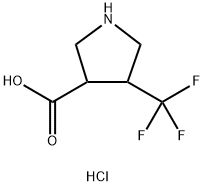 4-(TRIFLUOROMETHYL)PYRROLIDINE-3-CARBOXYLIC ACID HYDROCHLORIDE, 1260759-01-0, 结构式