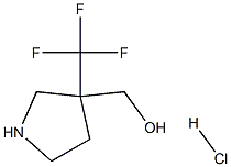 (3-Trifluoromethyl-pyrrolidin-3-yl)-methanol hydrochloride Structure