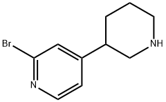 2-BROMO-4-(PIPERIDIN-3-YL)PYRIDINE Struktur