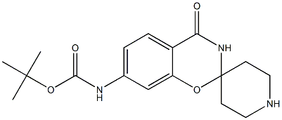 tert-Butyl (4-oxo-3,4-dihydrospiro[benzo[e][1,3]oxazine-2,4'-piperidin]-7-yl)carbamate Structure