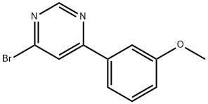 4-Bromo-6-(3-methoxyphenyl)pyrimidine 化学構造式