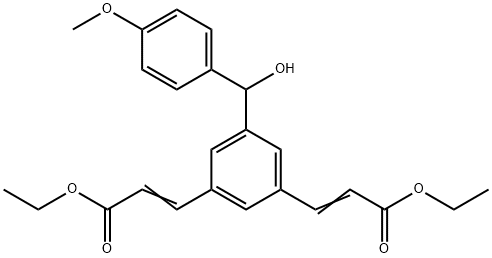 (2E,2'E)-Diethyl 3,3'-(5-(hydroxy(4-methoxyphenyl)methyl)-1,3-phenylene)diacrylate Structure