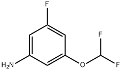 3-(二氟甲氧基)-5-氟苯胺 结构式