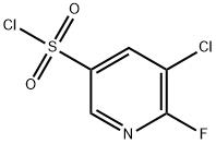 5-氯-6-氟吡啶-3-磺酰氯,1261585-97-0,结构式