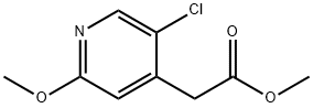 5-CHLORO-2-METHOXYPYRIDINE-4-ACETIC ACID METHYL ESTER Struktur