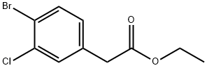 Benzeneacetic acid, 4-bromo-3-chloro-, ethyl ester Structure